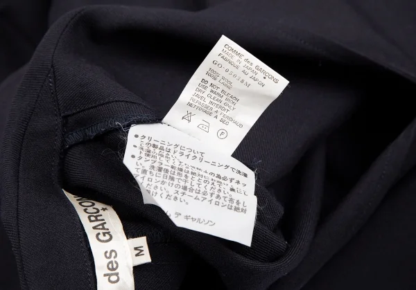 コムデギャルソンCOMME des GARCONSウールギャバセーラーカラーセパレートデザインワンピース 紺M K-111104_019