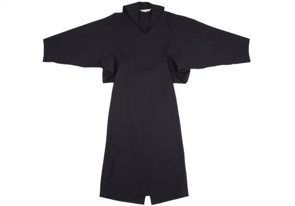 コムデギャルソンCOMME des GARCONSウールギャバセーラーカラーセパレートデザインワンピース 紺M K-111104_002