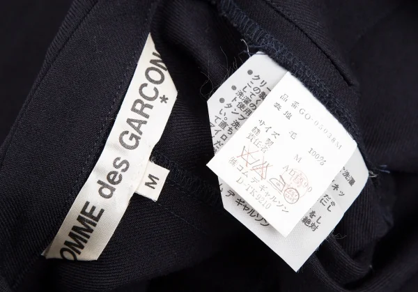 コムデギャルソンCOMME des GARCONSウールギャバセーラーカラーセパレートデザインワンピース 紺M K-111104_020