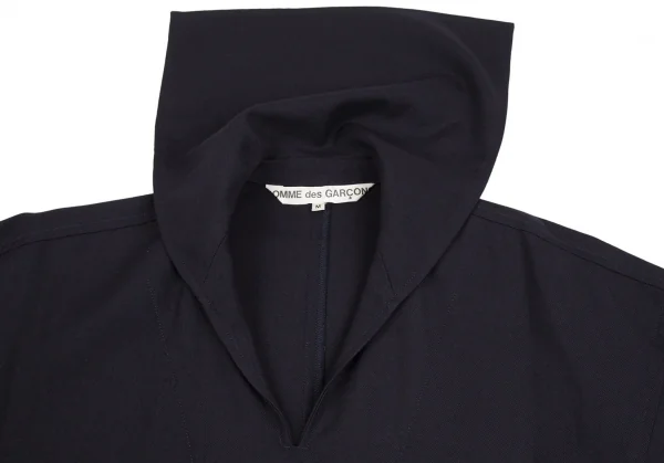 コムデギャルソンCOMME des GARCONSウールギャバセーラーカラーセパレートデザインワンピース 紺M K-111104_005