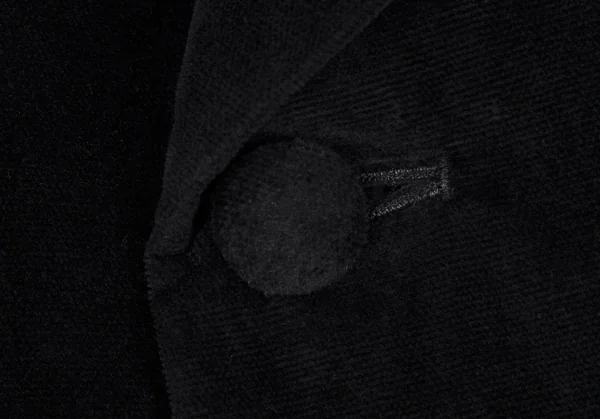 コムデギャルソン ノアールCOMME des GARCONSNOIR リボンベルトデザインベロアダブルジャケット 黒M K-111115_005