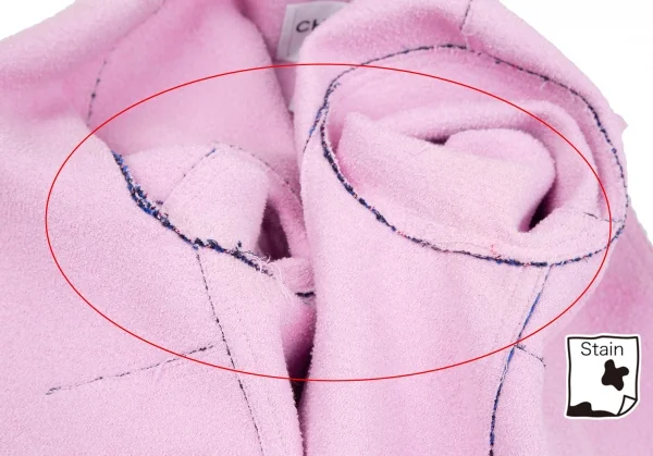 シャネルCHANEL ノーカラーツイードジャケット 青ピンク黒36 K-111120_014