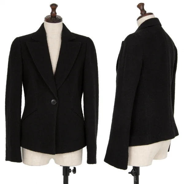 アルマーニ コレッツォーニARMANI COLLEZIONI ウールショートジャケット 黒40 K-111121_001