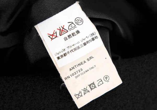 アルマーニ コレッツォーニARMANI COLLEZIONI ウールショートジャケット 黒40 K-111121_016