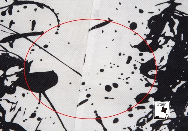 エルメスHERMES コットンリネンスプラッシュプリントブラウス 白黒他36 K-111126_013