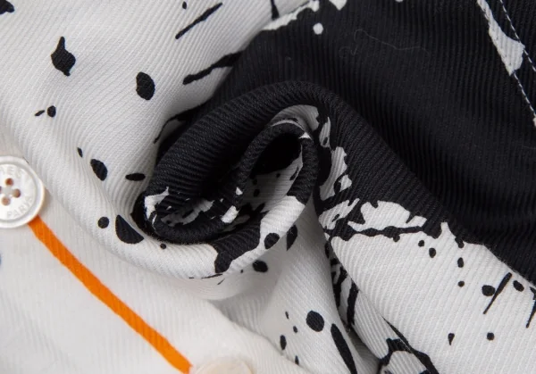 エルメスHERMES コットンリネンスプラッシュプリントブラウス 白黒他36 K-111126_015