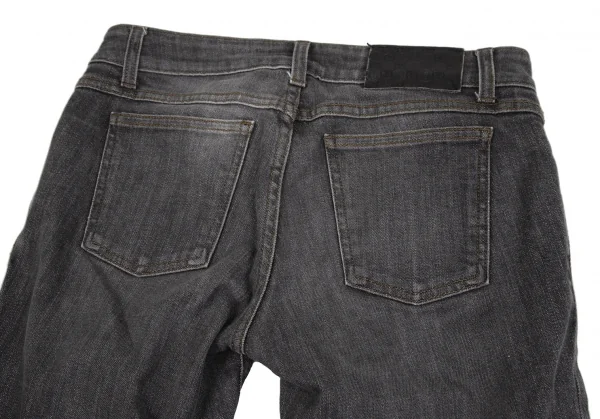 グッチGUCCI GGモノグラムレザーパッチストレッチデニム チャコール40 K-111128_011