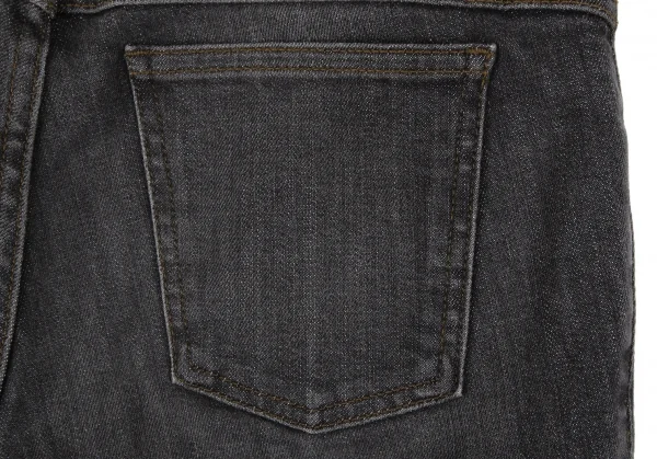 グッチGUCCI GGモノグラムレザーパッチストレッチデニム チャコール40 K-111128_012