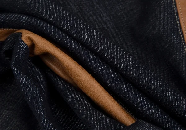 VERSACE JEANS SIGNATURE Leather Switching Denim Blouson K-111129_017