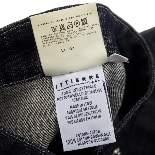 VERSACE JEANS SIGNATURE Leather Switching Denim Blouson K-111129_018