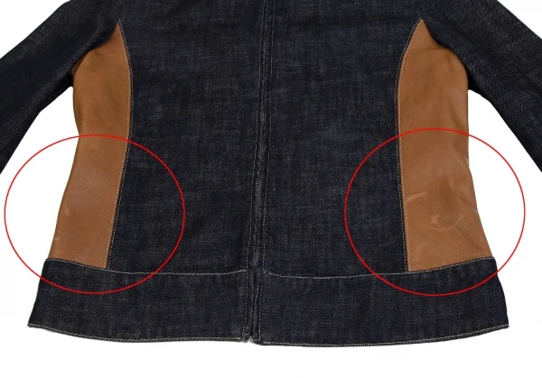 VERSACE JEANS SIGNATURE Leather Switching Denim Blouson K-111129_008