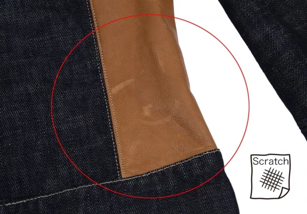 VERSACE JEANS SIGNATURE Leather Switching Denim Blouson K-111129_009