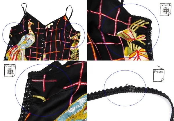ジョンガリアーノJohn Galliano ボタニカルプリントシフォン切替レースアンサンブル 黒マルチM位 K-111136_011