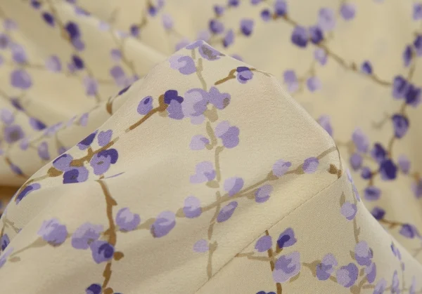 ヴァレンティノVALENTINO 花柄プリントドレープネックシルクノースリーブ 黄色青42 8 K-111137_010