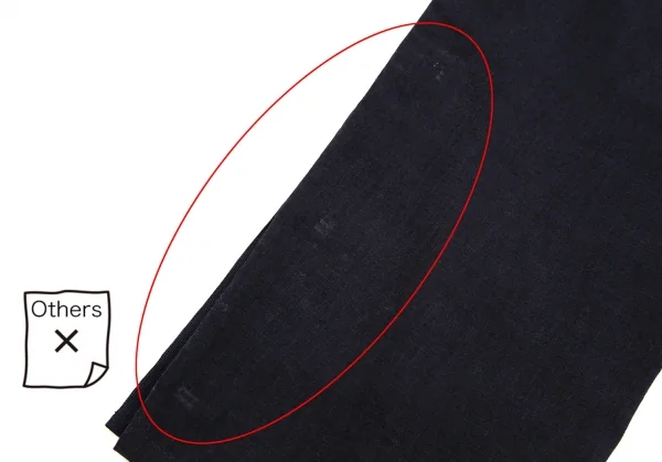 エルメスHERMES サイドボタンリネンパンツ 紺36 K-111141_016