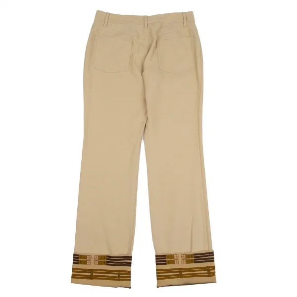 HERMES Lining Pattern Linen Pants K-111142_011