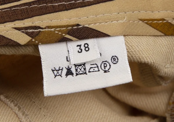 HERMES Lining Pattern Linen Pants K-111142_017