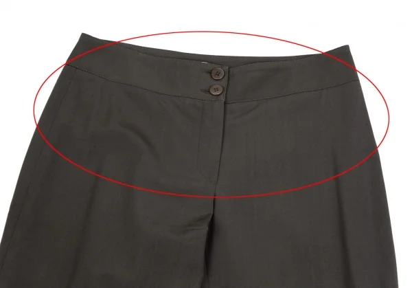 アルマーニ コレッツォーニARMANI COLLEZIONI ワイドスラックスパンツ チャコール42 K-111145_002