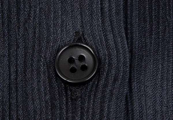 黒タグ ジョルジオ アルマーニGIORGIO ARMANI シワプリーツフードブラウス 紺38 K-111155_007