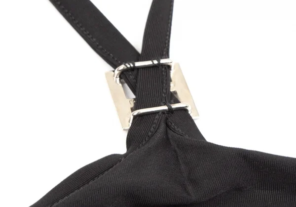 フェンディFENDI ズッカブローチストラップワンピース 黒42 K-111161_009