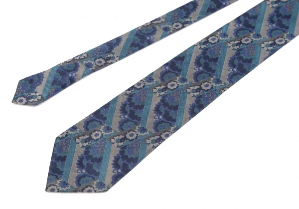 ミッソーニMISSONI ジャガードシルクネクタイ 青 K-111172_004