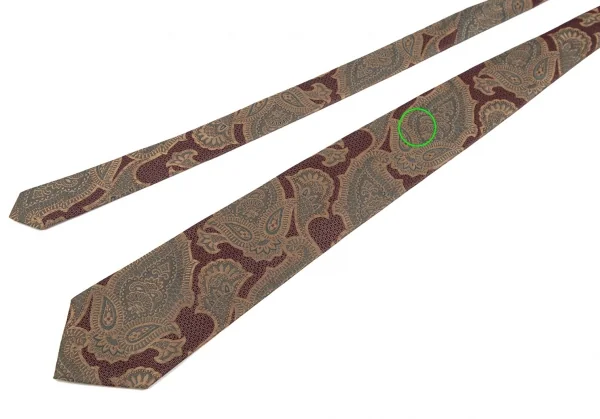 ジャンニヴェルサーチGIANNI VERSACE ペイズリージャガードトシルクネクタイ 茶 K-111176_004