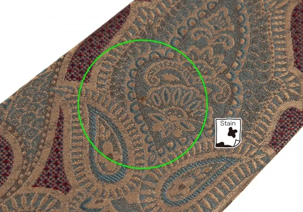 ジャンニヴェルサーチGIANNI VERSACE ペイズリージャガードトシルクネクタイ 茶 K-111176_005