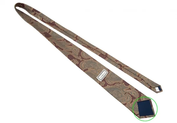 ジャンニヴェルサーチGIANNI VERSACE ペイズリージャガードトシルクネクタイ 茶 K-111176_007