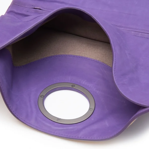 ボッテガヴェネタ BOTTEGA VENETA フォイルプリントレザークラッチバッグ 紫 K-111178_016