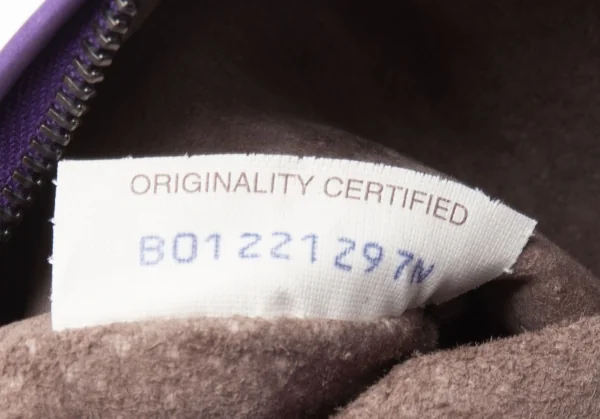 ボッテガヴェネタ BOTTEGA VENETA フォイルプリントレザークラッチバッグ 紫 K-111178_017