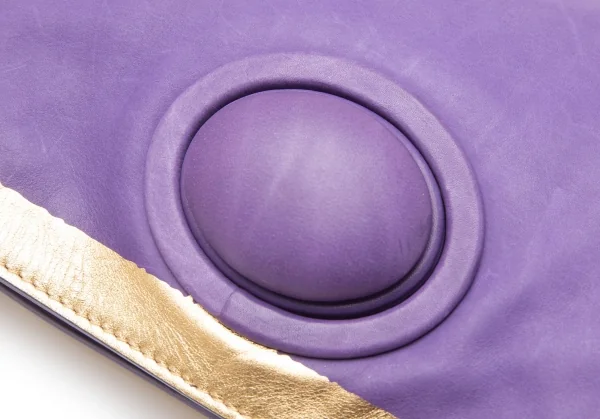 ボッテガヴェネタ BOTTEGA VENETA フォイルプリントレザークラッチバッグ 紫 K-111178_008