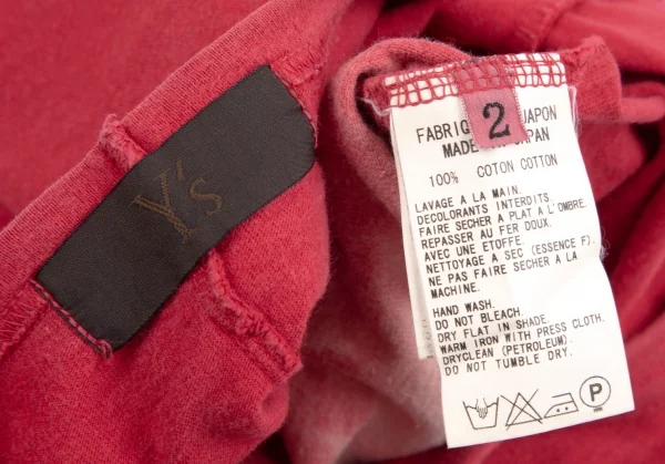 ワイズフォーメンY's for men コットン製品染めグラデーションTシャツ 赤ベージュ2 K-111181_013