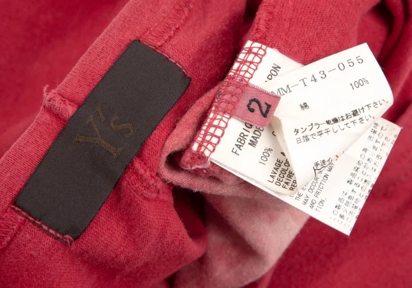 ワイズフォーメンY's for men コットン製品染めグラデーションTシャツ 赤ベージュ2 K-111181_014