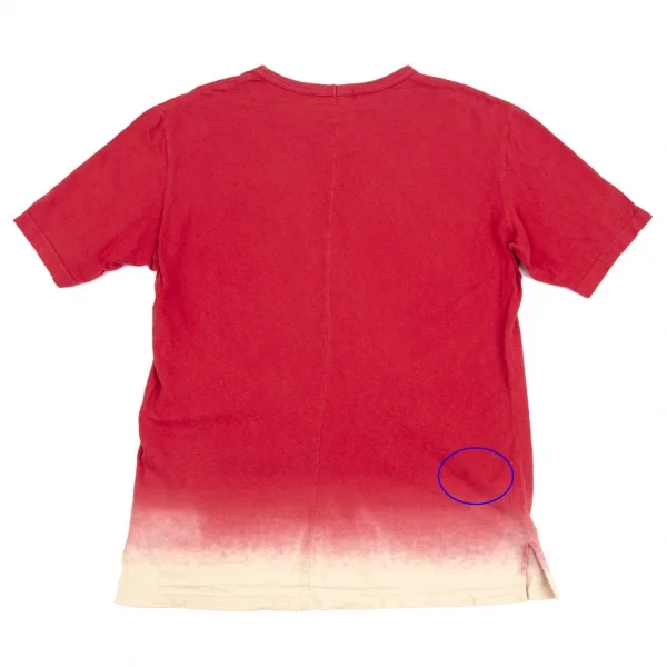 ワイズフォーメンY's for men コットン製品染めグラデーションTシャツ 赤ベージュ2 K-111181_009