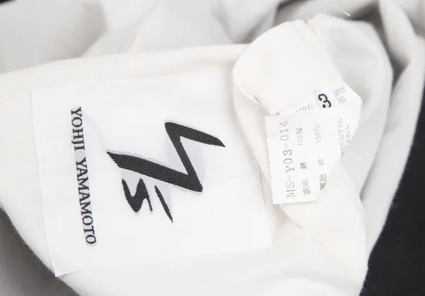 ワイズフォーメンY's for men コットンチャイナボタンジャケット 墨黒3 K-111193_020