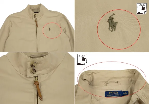 ポロラルフローレンPOLO RALPH LAUREN ポニーワンポイント刺繍スイングトップジャケット ベージュM K-111201_002