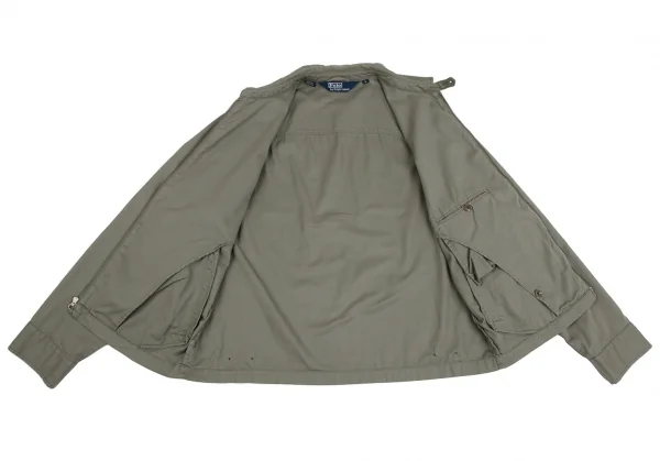 ポロbyラルフローレンPOO by Ralph Lauren ポニーワンポイント刺繍チンストラップスイングトップジャケット オリーブL K-111202_013