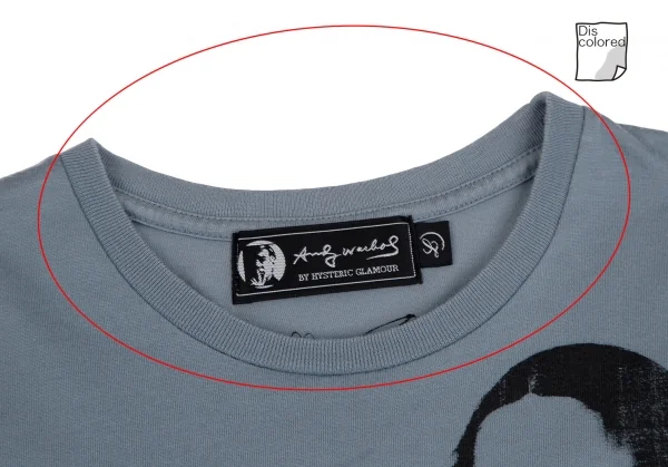 アンディウォーホルバイヒステリックグラマーAndy Warhol BY HYSTERIC GLAMOUR モナリザプリントTシャツ グレーブルーL K-111215_003