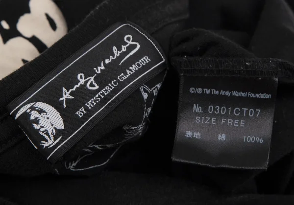 アンディウォーホルバイヒステリックグラマーAndy Warhol BY HYSTERIC GLAMOUR Blondie デボラハリープリントTシャツ 黒F K-111216_014