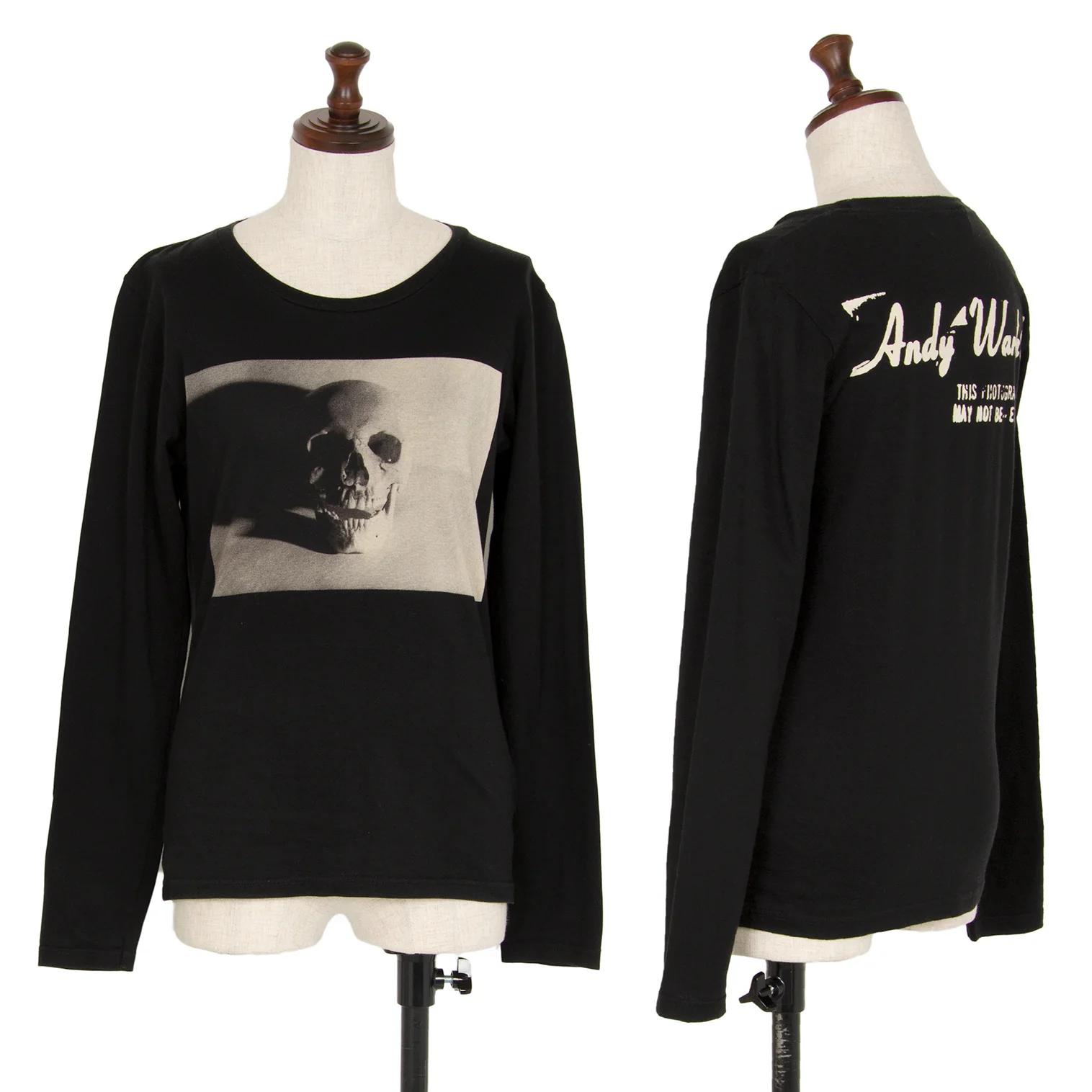 Andy Warhol BY HYSTERIC GLAMOUR Skull Printed T Shirt Black