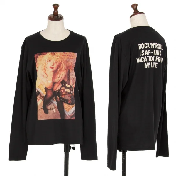ヒステリックグラマーHYSTERIC GLAMOUR コートニーラブプリントカットソー 黒M K-111219_001
