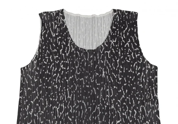 PLEATS PLEASE Splash Print Sleeveless Dress K-111229_003