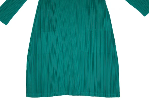 プリーツプリーズPLEATS PLEASE ボタンレスロングカーディガン エメラルド2 K-111233_007