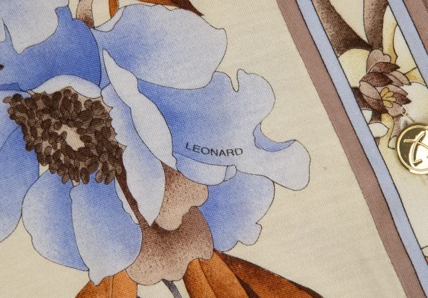 レオナールLEONARD フローラルメタルボタンカーディガン ベージュL K-111247_008