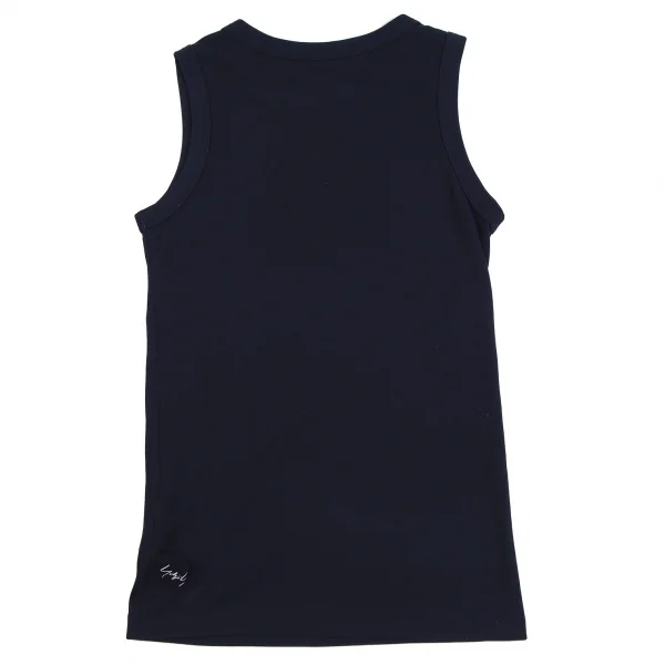 ヨウジヤマモト ファムYohji Yamamoto FEMME コットンサイドタグタンクトップ 紺3 K-111254_010