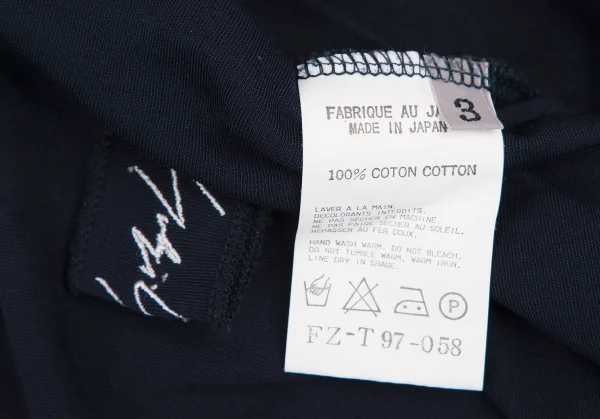 ヨウジヤマモト ファムYohji Yamamoto FEMME コットンサイドタグタンクトップ 紺3 K-111254_013