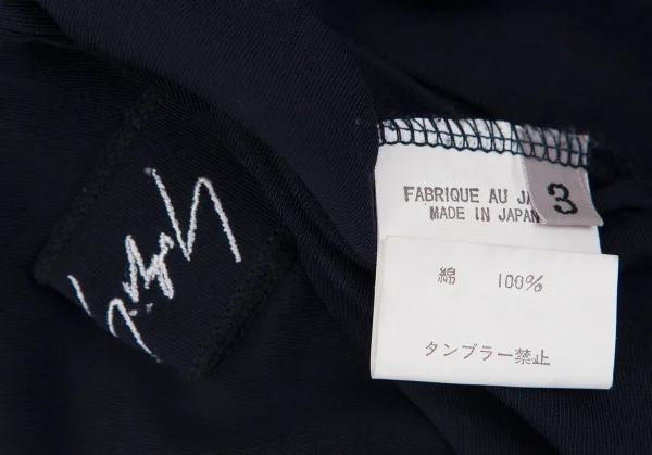 ヨウジヤマモト ファムYohji Yamamoto FEMME コットンサイドタグタンクトップ 紺3 K-111254_014