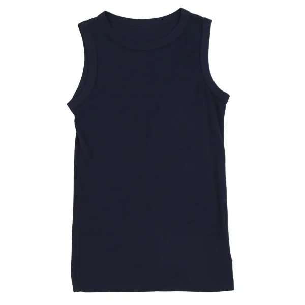 ヨウジヤマモト ファムYohji Yamamoto FEMME コットンサイドタグタンクトップ 紺3 K-111254_002