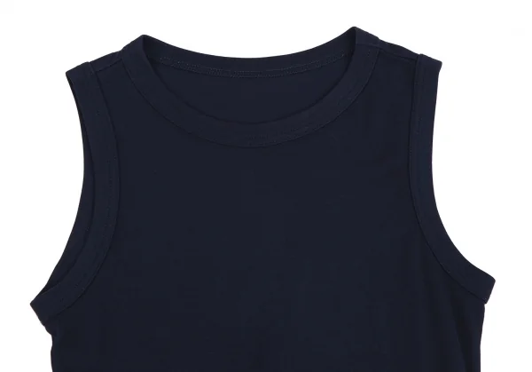 ヨウジヤマモト ファムYohji Yamamoto FEMME コットンサイドタグタンクトップ 紺3 K-111254_003