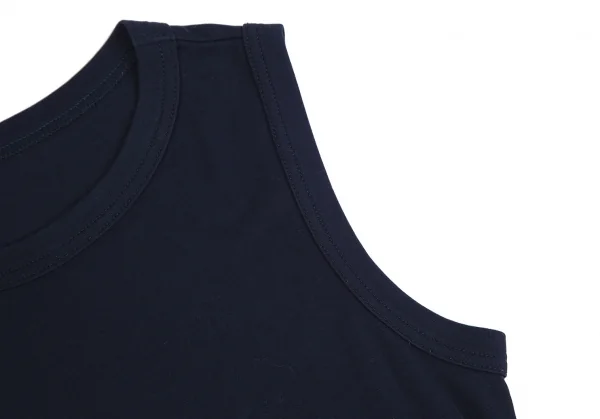 ヨウジヤマモト ファムYohji Yamamoto FEMME コットンサイドタグタンクトップ 紺3 K-111254_005